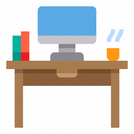 Computer, desk, home, office, studio, work, work from home icon - Download on Iconfinder