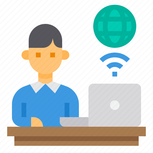 Home, man, office, online, studio, work, work from home icon - Download on Iconfinder