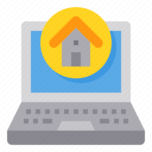 Home, laptop, online, work, work from home, working icon - Download on Iconfinder