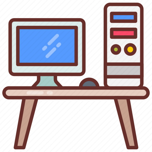 Workstation, workplace, workspace, office, workroom, personal, computer icon - Download on Iconfinder