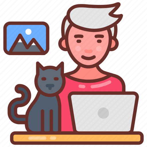 Freelancer, remote, work, entrepreneur, gig, worker, digital icon - Download on Iconfinder