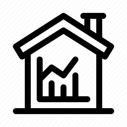 Growing, bar, graph, house, real, estate, statistics icon - Download on Iconfinder