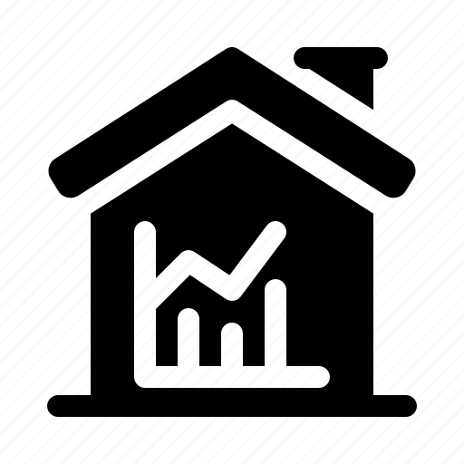 Growing, bar, graph, house, real, estate, statistics icon - Download on Iconfinder