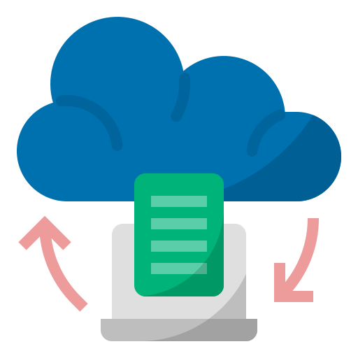 Cloud, database, storage, data transfer, file transfer icon - Free download