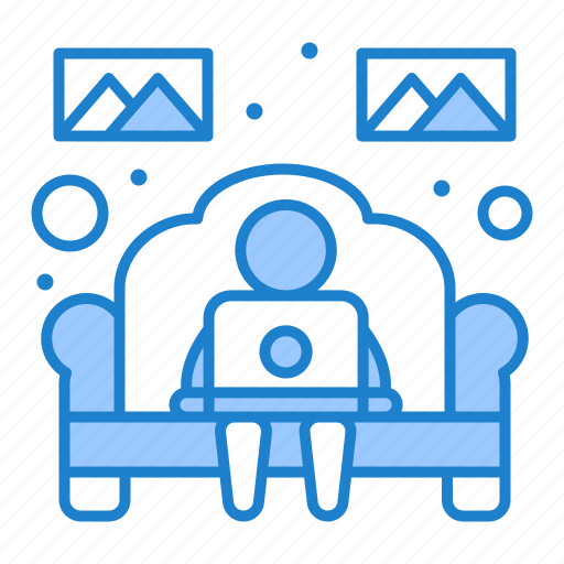 From, home, notebook, sofa, work, worker icon - Download on Iconfinder