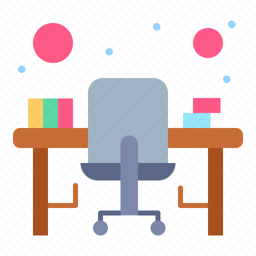 Chair, computer, desk, monitor, office, table, workstation icon - Download on Iconfinder