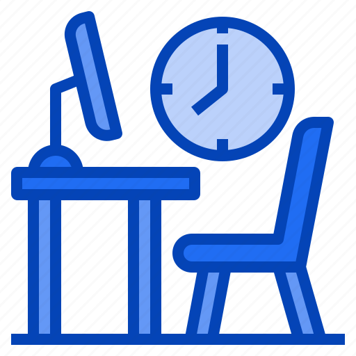 At, desk, home, office, stay, work, workplace icon - Download on Iconfinder