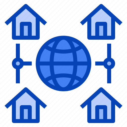 At, cloud, connection, global, home, office, work icon - Download on Iconfinder