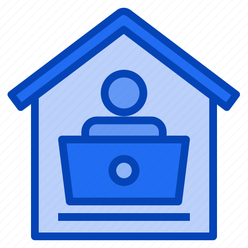 At, from, home, office, stay, work, workplace icon - Download on Iconfinder