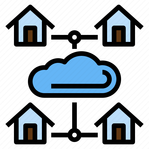 At, cloud, connection, home, office, tranmit, work icon - Download on Iconfinder