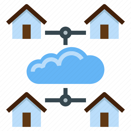 At, cloud, connection, home, office, tranmit, work icon - Download on Iconfinder