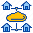 at, cloud, connection, home, office, tranmit, work