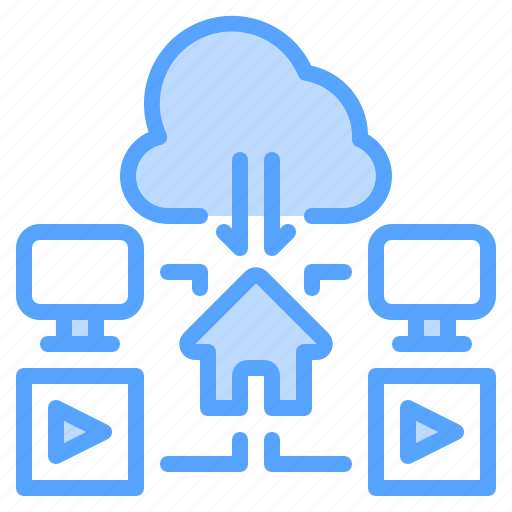 Cloud, home, network, play, work icon - Download on Iconfinder