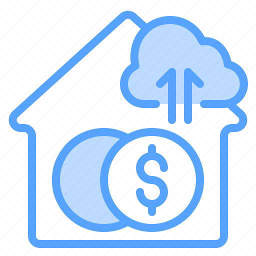 Cloud, form, home, money, work icon - Download on Iconfinder