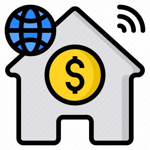 Business, coin, global, home, money icon - Download on Iconfinder