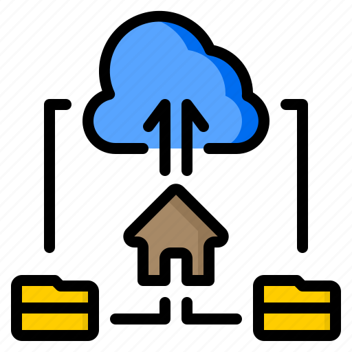 Cloud, folder, form, home, network, work icon - Download on Iconfinder