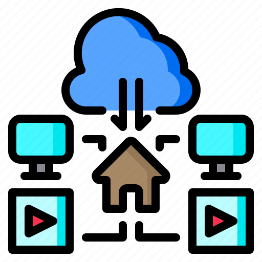 Cloud, home, network, play, work icon - Download on Iconfinder