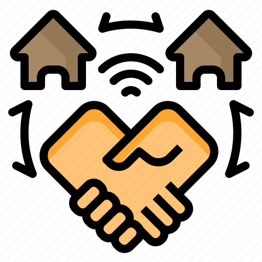 Hand, home, shakehand, wifi, work icon - Download on Iconfinder