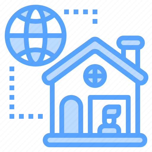 Home, house, internet, work, worldwide icon - Download on Iconfinder