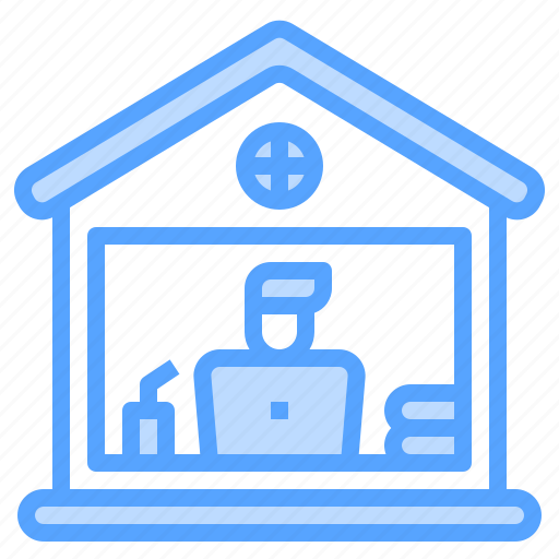 Home, house, laptop, man, work icon - Download on Iconfinder