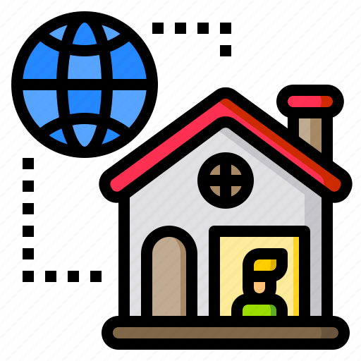 Home, house, internet, work, worldwide icon - Download on Iconfinder