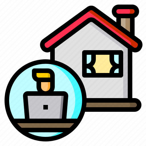 Home, man, online, work, working icon - Download on Iconfinder