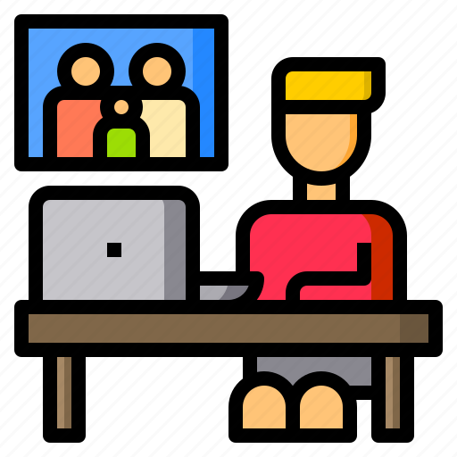 Desk, laptop, man, picture, work, working icon - Download on Iconfinder