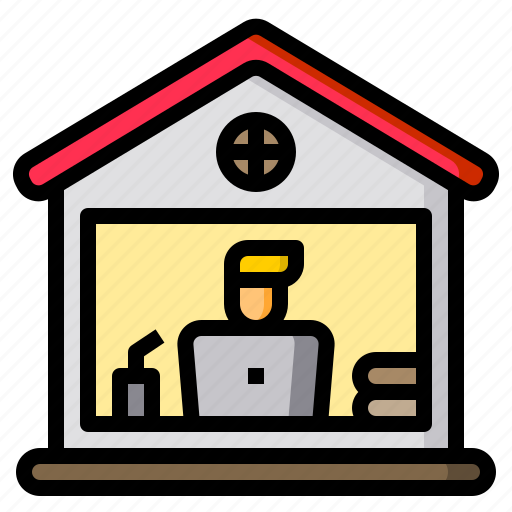 Home, house, laptop, man, work icon - Download on Iconfinder