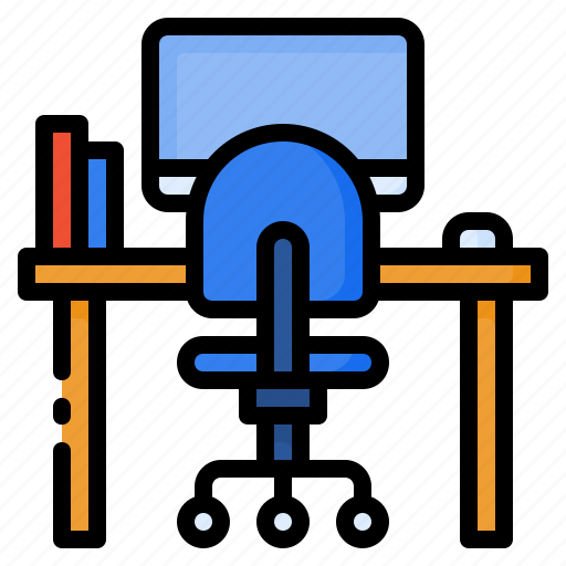 Computer, desk, office, station, table, work, working icon - Download on Iconfinder