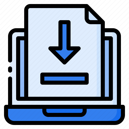 Computer, document, download, file, form, laptop, upload icon - Download on Iconfinder