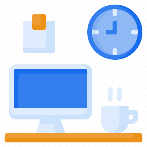 Computer, desk, office, station, table, work, working icon - Download on Iconfinder