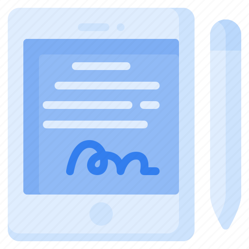 Agreement, contract, digital, document, electronic, signature, tablet icon - Download on Iconfinder