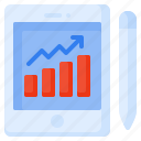 analytics, bar chart, chart, report, seo, statistics, tablet