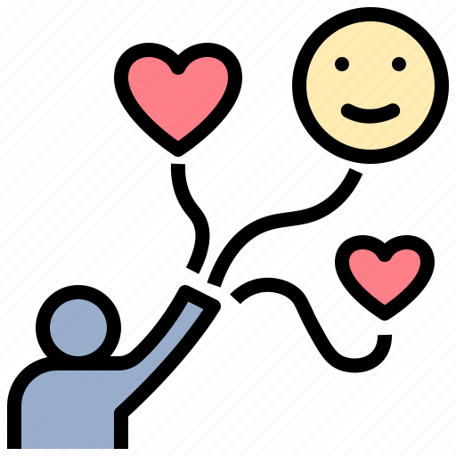 Delight, happiness, heart, pleasure, positive icon - Download on Iconfinder