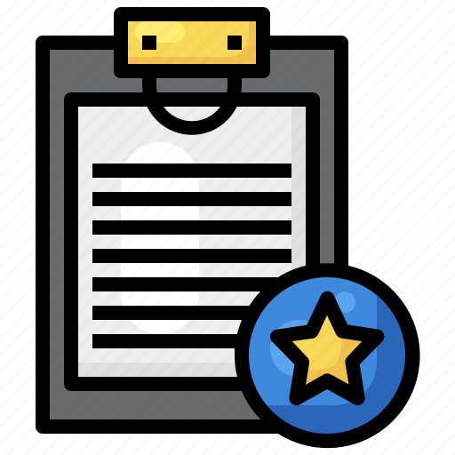 Favourite, star, clipboard, file, document icon - Download on Iconfinder