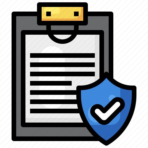 Insurance, shield, file, document, clipboard icon - Download on Iconfinder