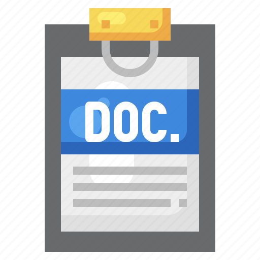 Doc, file, word, document, format, clipboard icon - Download on Iconfinder