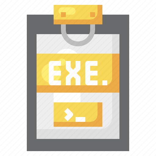 Exe, file, document, format, clipboard icon - Download on Iconfinder