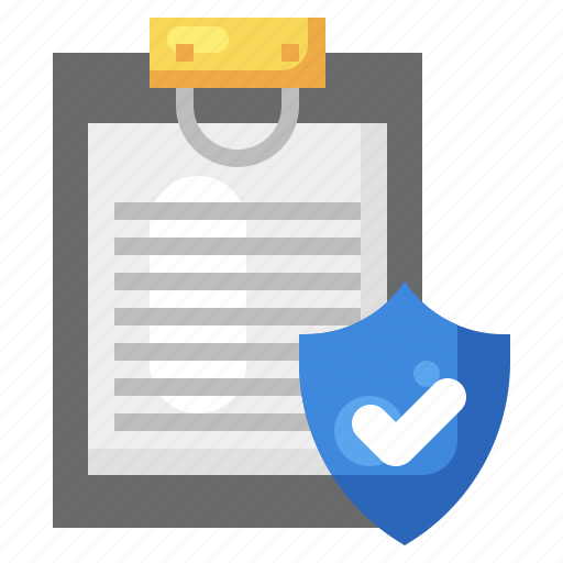 Insurance, shield, file, document, clipboard icon - Download on Iconfinder