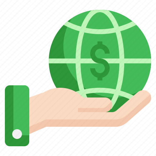 Charity, support, world, hand, cash icon - Download on Iconfinder