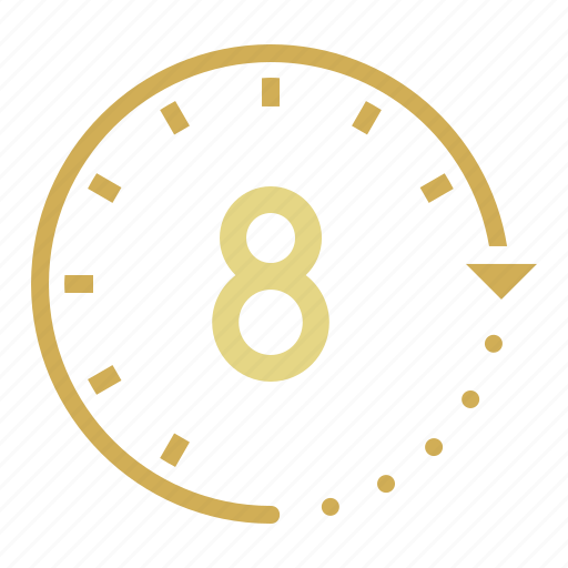 Clock, eight, hours, labor icon - Download on Iconfinder