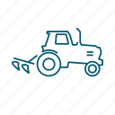 agriculture, plant, plow, tractor, green