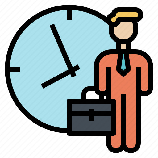 Professionalism, promptly, businessman, time, punctually, alarm icon - Download on Iconfinder