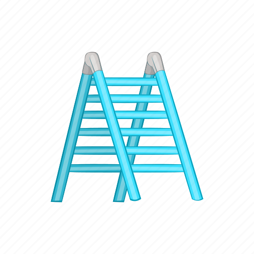 Cartoon, job, ladder, sign, stair, step, tool icon - Download on Iconfinder