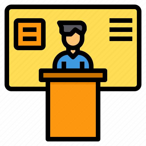 Business, podium, present, speech icon - Download on Iconfinder