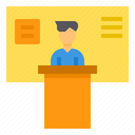 Business, podium, present, speech icon - Download on Iconfinder