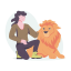 petting lion, wildlife, animal, creatures, zoo 
