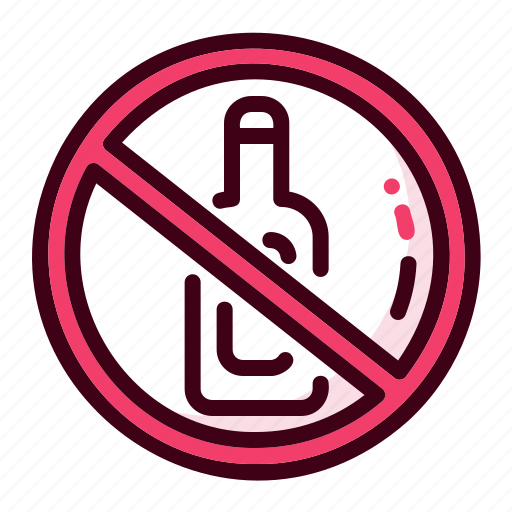 No, alcohol, forbidden, glass, wine, beverage, cancel icon - Download on Iconfinder
