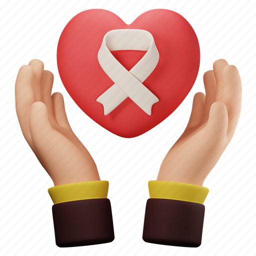 Care, health, cancer, support, hope, disease, awareness 3D illustration - Download on Iconfinder