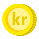 coin, money, cash, currency, bank, krone